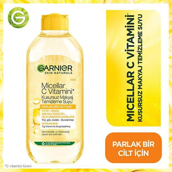 Garnier Micellar C Vitamini Kusursuz Makyaj Temizleme Suyu 400 ml - Resim 4