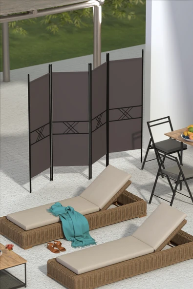 Retodesign RETODESİGN 4 KANATLI PARAVAN 1444 - Resim 6