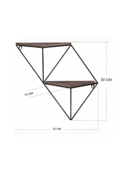 Retodesign Merdiven Üçgen Raf - Resim 2