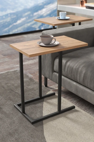 Retodesign 2li Çam Zigon Sehpa. Yan Sehpa 3100a - Resim 3