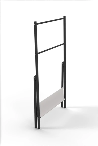 Retodesign RETODESİGN A KATLANIR SİYAH  HAVLU ASKISI, HAVLU  RAFI 1840 - Resim 6