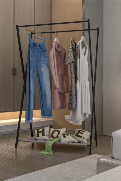 Retodesign X Katlanır Ayaklı Askı , Elbise Askısı , Portmanto Askılık 1810 ürün görseli