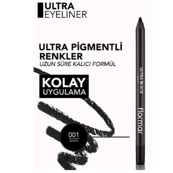 Flormar Göz Kalemi Ultra Black - Resim 3