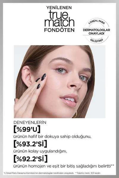 L'Oréal Paris True Match Bakım Yapan Fondöten - 1N Nötr Alt Ton - Resim 2