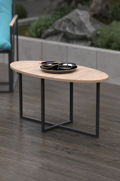 Retodesign Oval 90/45 Ebatlarında Orta Sehpa 2880 - Resim 3