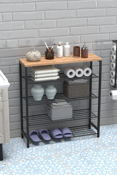 Retodesign 5 Katlı Ayakkabılık- Banyo Rafı -çok Amaçlı Raf 1890 ürün görseli