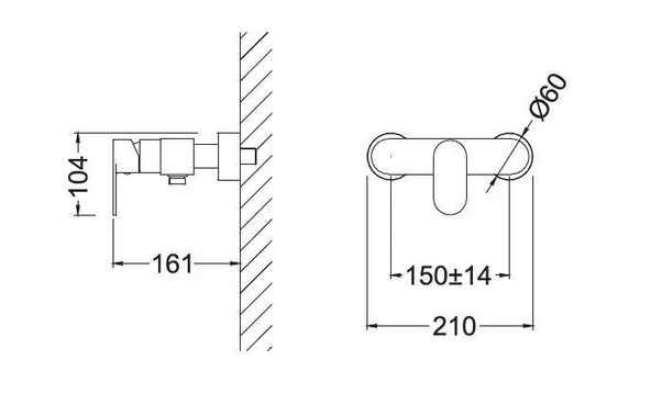 Bocchi Bold Duş Bataryası Krom 1001-0022 - Resim 2