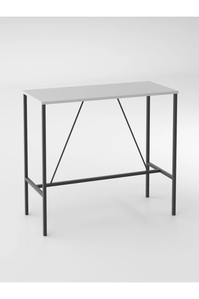 Retodesign RETODESİGN BEYAZ BAR MUTFAK MASASI / YEMEK MASASI 1058B - Resim 2