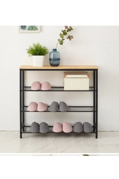 RETODİZAYN 4 Katlı Ayakkabılık Ve Çok Amaçlı Raf 5029 - Resim 2