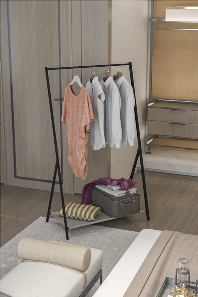 Retodesign RETODESİGN A KATLANIR AYAKLI ASKI , ELBİSE ASKISI , PORTMANTO ASKILIK 1845 ürün görseli