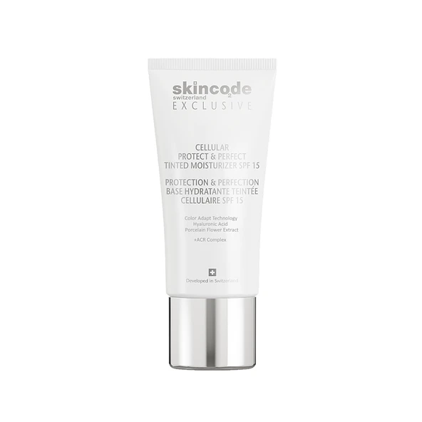 Skincode Exclusive Cellular Protect & Perfect Tinted Moisturizer SPF15 30 ml – Cilt Tonunu Eşitleyen, Nemlendiren ve Işıltı Veren Renkli Krem ürün görseli