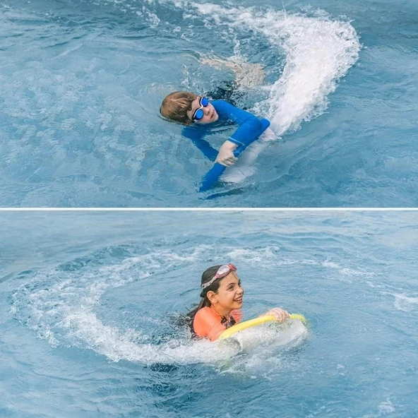 Asiwo Yüzme Eğitim Kickboard, Elektrikli, 3 Hızlı, Yüzme Havuz Tahtası - Mavi - Resim 3