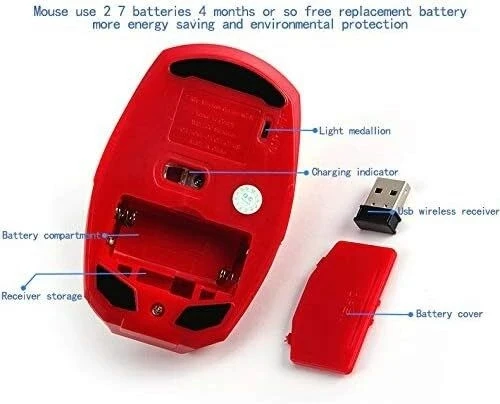 ECOiNVA Kablosuz Iron Man Mouse 2.4G Optik - Gold - Resim 4