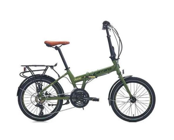 Carraro 20 Flexi 121 350H 21V VFren Katlanır Bisiklet Haki Siyah ürün görseli 1
