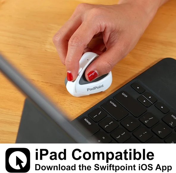 Swiftpoint PadPoint Kablosuz Mouse, Mini Ergo Kalem Tutacağı, Apple İçin Üretilmiştir - Resim 3