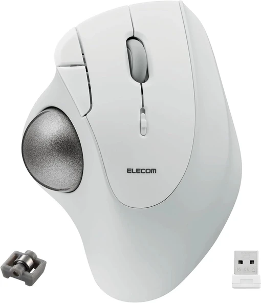 ELECOM Ergonomik Konfor Tasarım Trackball IST Kablosuz 2.4GHz Bağlantı ürün görseli 1