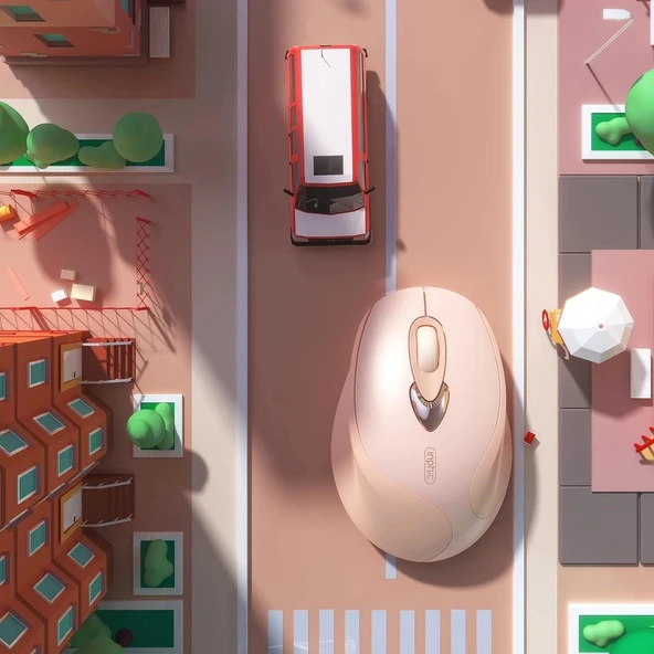 Gamextrem 2.4G USB Şarj Edilebilir Kablosuz Mouse, Sessiz Tıklama - Pembe - Resim 4