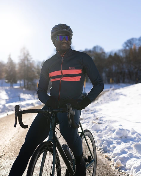 Santini COLORE HALO Erkek Çok Büyük Beden Kışlık Bisiklet Ceketi 3W50775COLORHALO - Resim 7