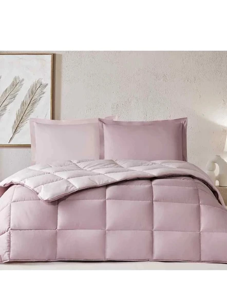 Özdilek %100 Pamuk (Çarşafı Lastikli) Çift Kişilik Yatak Seti-Colourist Rose Pudra - Resim 3