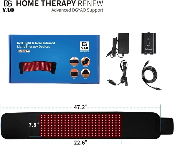 DGYAO Sırt Agrısını Gidermek için Kırmızı ve Kızılötesi Işık Terapi Kemeri - Resim 4