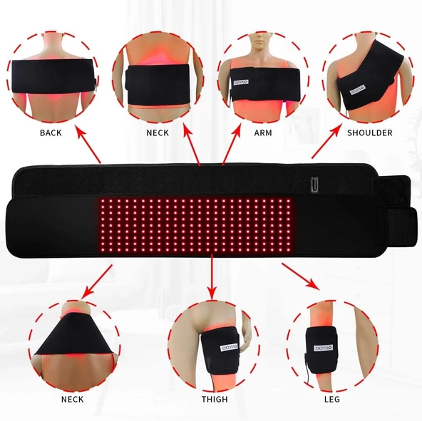 DGYAO Sırt Agrısını Gidermek için Kırmızı ve Kızılötesi Işık Terapi Kemeri - Resim 3