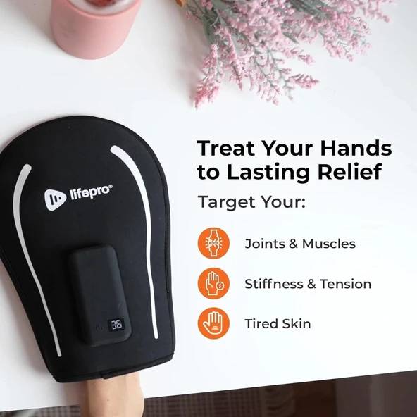LifePro Kızılötesi ve Kırmızı Işık Terapi Eldiveni - Şarj Edilebilir LED Eldiven - Resim 2