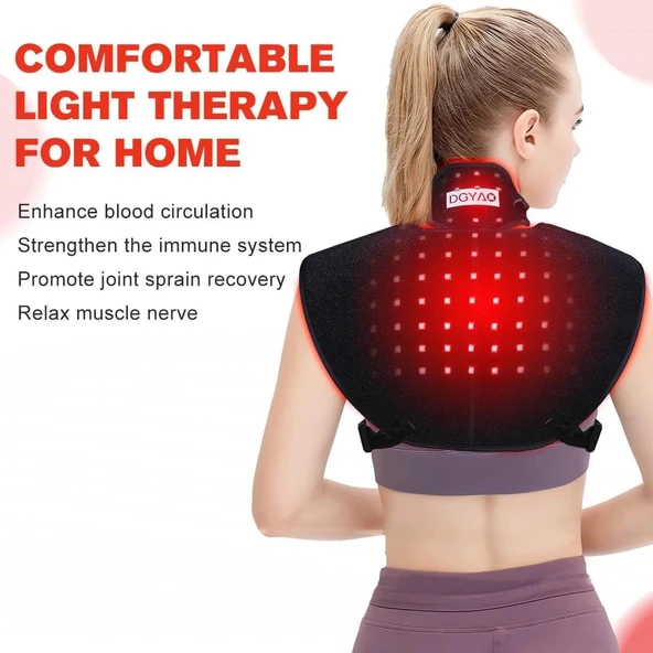 DGYAO Omuz ve Boyun İçin Kırmızı Işık Terapisi - 660nm Kızılötesi 850nm - Resim 2