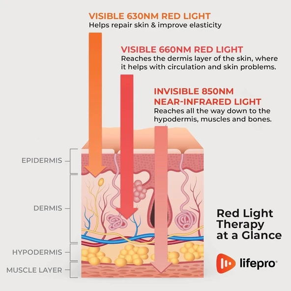 LifePro Kızılötesi ve Kırmızı Işık Terapisi - Eklem ve Kas Agrıları Giderici - Resim 3