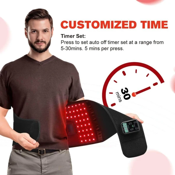 DGYAO Vücut için Kablosuz Kırmızı Işık Terapi Kemeri, 10000mAh Pil - Resim 4
