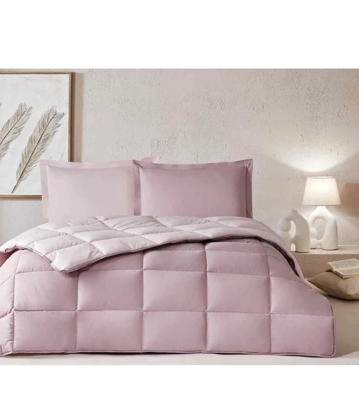 Özdilek %100 Pamuk (Çarşafı Lastikli) Çift Kişilik Yatak Seti-Colourist Rose Pudra ürün görseli 1