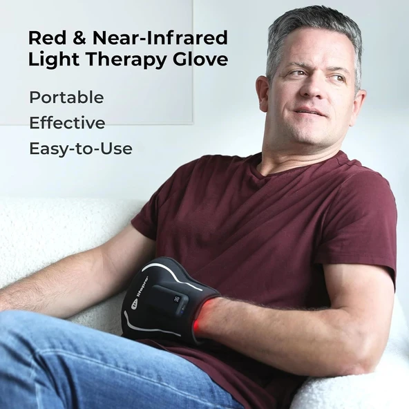 LifePro Kızılötesi ve Kırmızı Işık Terapi Eldiveni - Şarj Edilebilir LED Eldiven - Resim 3