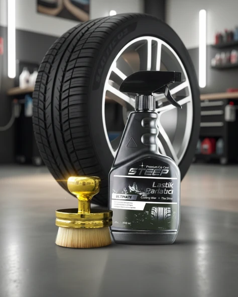 STEEP Ultimate Lastik ve Tampon Parlatıcı 500 Ml Gold Uygulama Fırçası - Resim 2