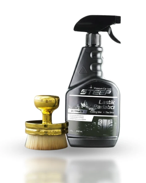 STEEP Ultimate Lastik ve Tampon Parlatıcı 500 Ml Gold Uygulama Fırçası ürün görseli 1