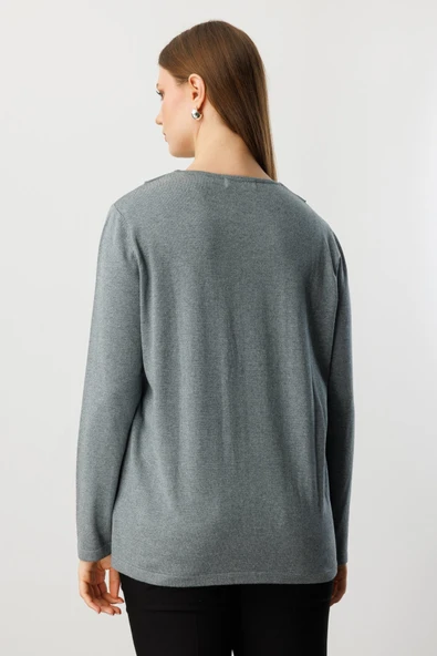 On Kadın Kazak 26KON65395 - Resim 8