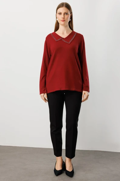 On Kadın Kazak 26KON65395 - Resim 3