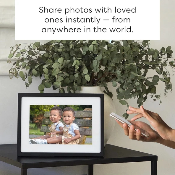 Skylight 10 Inc Dijital Resim Çerçevesi - Dokunmatik - Telefon Kontrollü, Siyah - Resim 2