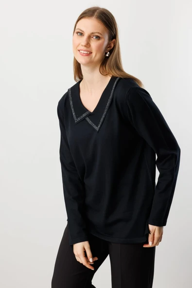 On Kadın Kazak 26KON65395 - Resim 11