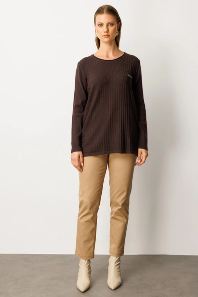 On Cebi Taşlı Triko Kazak 26KON65354 - Resim 3