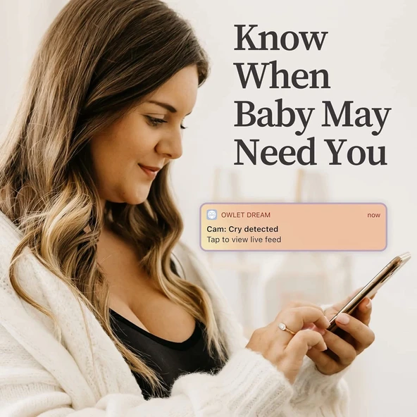 Owlet Cam 2 - Kameralı ve Sesli Video Bebek Monitörü - Beyaz - Resim 4