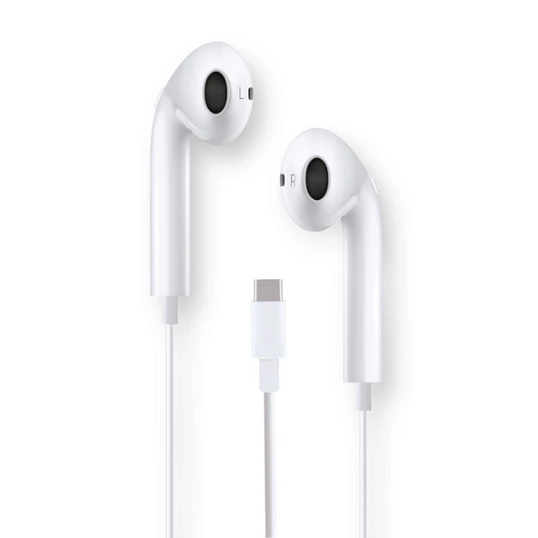 Polosmart FS92 Type-C Girişli Kablolu Kulak İçi Kulaklık Beyaz ürün görseli 1