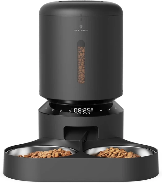 PETLIBRO İki Kedi ve Köpek İçin Otomatik Kedi Maması Dispenseri 5L - Siyah ürün görseli