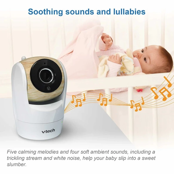 VTech VM919HD Pil Destekli Video Monitörü - 15 Saat Video Akışı, 7 Inc - Resim 2