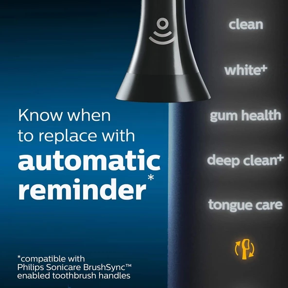 Philips Sonicare W DiamondClean Diş Fırçası Başlıkları - 4 Adet - HX6064/95 - Resim 2