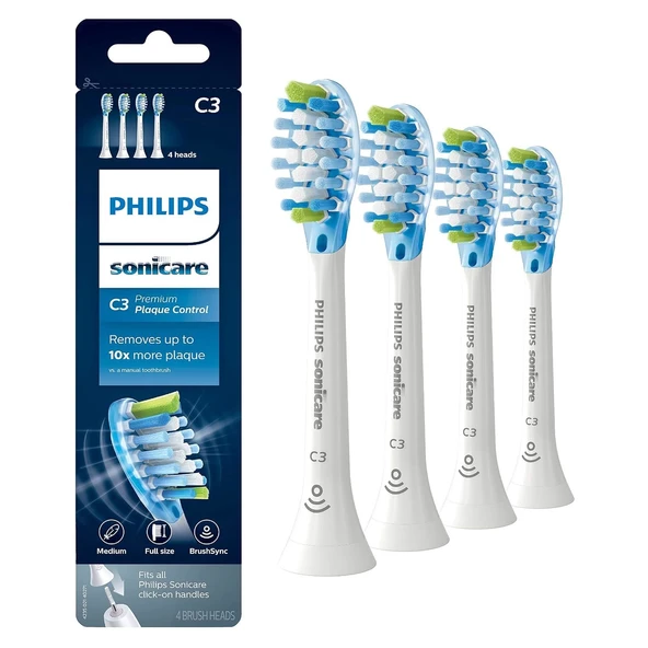 Philips Sonicare C3 Premium Diş Fırçası Başlıkları - 4 Adet - HX9044/65 ürün görseli 1