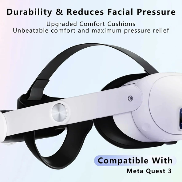 Saqico Meta Quest 3 için Ayarlanabilir Kafa Bandı - Sadece Aksesuar - Resim 2