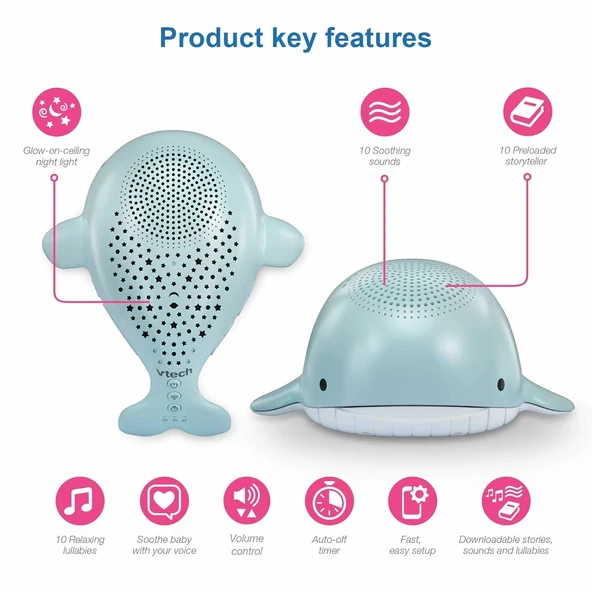 VTech BC8312 Wyatt Balina Hikayesi Anlatımı Bebek Uyku Emziği - Resim 2