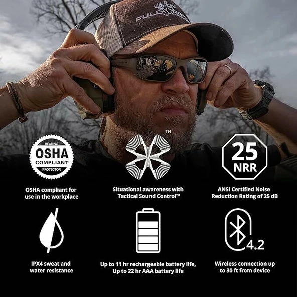 ISOtunes Sport DEFY Atış Kulaklıkları: Şarj Edilebilir Bluetooth İşitme Koruması - Resim 4