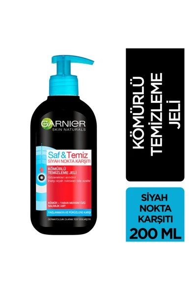 Garnier Saf ve Temiz Siyah Nokta Karşıtı Temizleme Jeli 200 ml - Resim 5