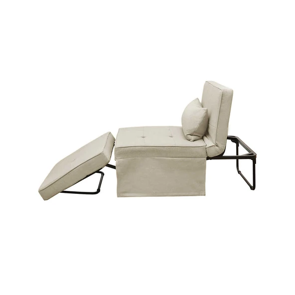 Cube Katlanır Yataklı Puf - Vizon 96x189x42.5 / 96x168x92.5 cm - Resim 5