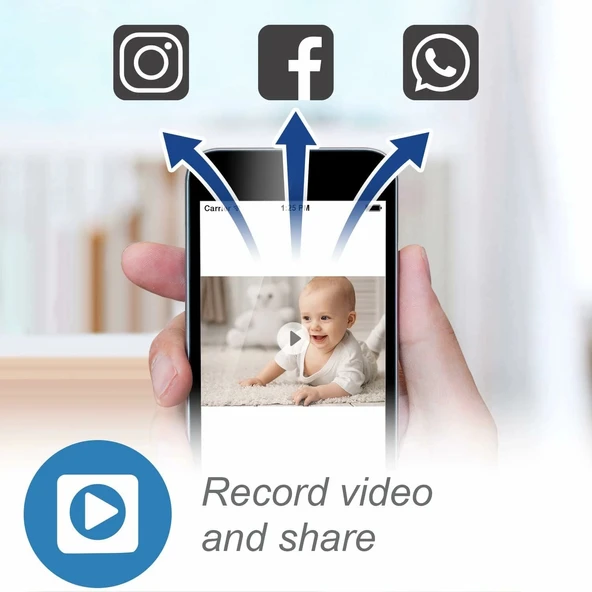 VTech RM7764HD 1080p WiFi Uzaktan Erişim Bebek Monitörü - 7 Inc - Resim 4